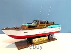Chris Craft Style Model Boat Sports Fisherman Yacht All Wood 13 Cabin Cruiser