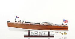 Chris Craft Triple Cockpit Runabout Speed Boat 25 Built Wood Model Assembled