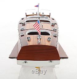 Chris Craft Triple Cockpit Runabout Speed Boat 25 Built Wood Model Assembled