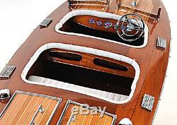 Chris Craft Triple Cockpit Runabout Speed Boat 25 Built Wood Model Assembled