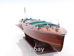 Chris Craft Triple Cockpit Runabout Wooden Model 24 Classic Mahogany Speed Boat