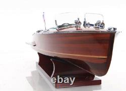 Chris Craft Triple Cockpit Runabout Wooden Model 24 Classic Mahogany Speed Boat