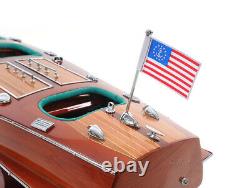 Chris Craft Triple Cockpit Runabout Wooden Model 24 Classic Mahogany Speed Boat