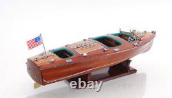 Chris Craft Triple Cockpit Runabout Wooden Model 24 Classic Mahogany Speed Boat