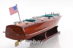 Chris Craft Triple Cockpit Runabout Wooden Model 24 Classic Mahogany Speed Boat