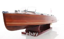 Chris Craft Triple Cockpit Runabout Wooden Model 24 Classic Mahogany Speed Boat