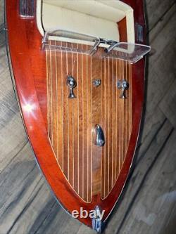 Chris Craft Triple Cockpit Runabout Wooden Model 26 Classic Mahogany Speed Boat
