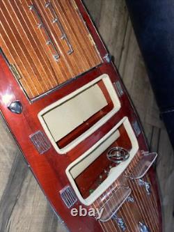 Chris Craft Triple Cockpit Runabout Wooden Model 26 Classic Mahogany Speed Boat