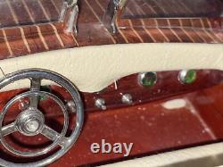 Chris Craft Triple Cockpit Runabout Wooden Model 26 Classic Mahogany Speed Boat