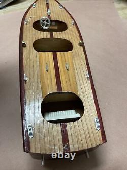 Chris Craft Triple Cockpit Speed Boat Wood Model 19 x 5 x 6