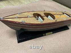 Chris Craft Triple Cockpit Speed Boat Wood Model 19 x 5 x 6