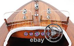 Chris Craft Triple Cockpit Speed Boat Wooden Model 24 Runabout New