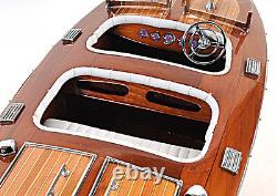 Chris Craft Triple Cockpit Speed Boat Wooden Model 24 Runabout New