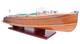 Chris Craft Triple Cockpit Speed Boat Wooden Model 32 Handcrafted Varnished New
