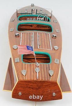 Chris Craft Triple Cockpit Speedboat 32' Built Wood Model Ship Assembled