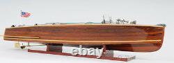 Chris Craft Triple Cockpit Speedboat 32' Built Wood Model Ship Assembled