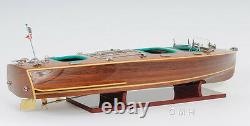 Chris Craft Triple Cockpit Speedboat 32' Built Wood Model Ship Assembled