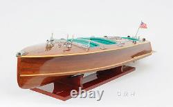 Chris Craft Triple Cockpit Speedboat 32' Built Wood Model Ship Assembled