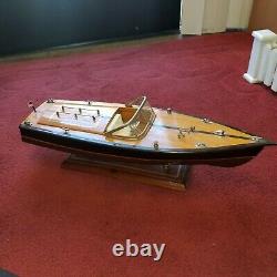 Chris Craft Wooden Classic Model Racing Boat Runabout Single Cockpit