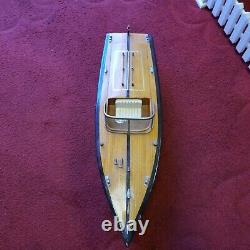 Chris Craft Wooden Classic Model Racing Boat Runabout Single Cockpit