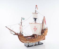 Christopher Columbus Santa Maria Tall Ship 29 Built Wood Model Boat Assembled