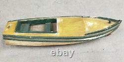 Circa 1920 American Folk Art Ethel Pond Boat Speedboat Model