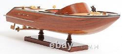 Classic Runabout Speed Boat Wood Model 16 Powerboat Handcrafted Fully Built New