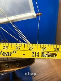 Clipper Ship Nautical Sail Boat Display Model Finished Inlaid Wood 28 BIG