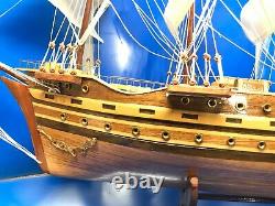 Clipper Ship Nautical Sail Boat Display Model Finished Inlaid Wood 28 BIG