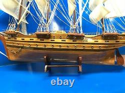 Clipper Ship Nautical Sail Boat Display Model Finished Inlaid Wood 28 BIG