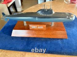 Cold War Soviet Navy Alfa Class Nuclear Submarine Wood/Plastic Model 1267