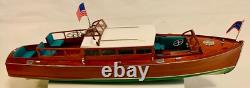 Collectible model of 1929 Chris Craft Cruiser Hand-Made Wooden Model-33.5 long