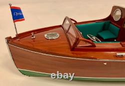 Collectible model of 1929 Chris Craft Cruiser Hand-Made Wooden Model-33.5 long