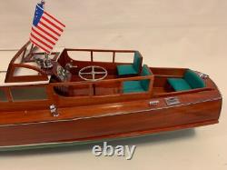 Collectible model of 1929 Chris Craft Cruiser Hand-Made Wooden Model-33.5 long