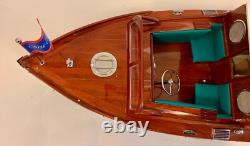Collectible model of 1929 Chris Craft Cruiser Hand-Made Wooden Model-33.5 long
