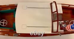 Collectible model of 1929 Chris Craft Cruiser Hand-Made Wooden Model-33.5 long