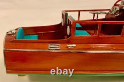 Collectible model of 1929 Chris Craft Cruiser Hand-Made Wooden Model-33.5 long