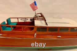 Collectible model of 1929 Chris Craft Cruiser Hand-Made Wooden Model-33.5 long