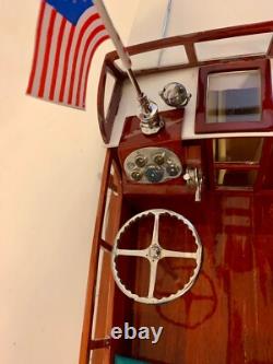 Collectible model of 1929 Chris Craft Cruiser Hand-Made Wooden Model-33.5 long