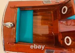 Collectible model of 1929 Chris Craft Cruiser Hand-Made Wooden Model-33.5 long