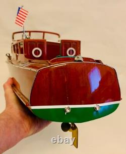 Collectible model of 1929 Chris Craft Cruiser Hand-Made Wooden Model-33.5 long