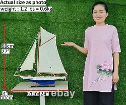 Columbia Pond Yatch Model Handmade Wooden Ship For Home Decor Gift Room Display