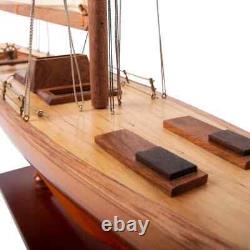 Columbia Sm Sailboat Model America Cup 1958 166 Scale Wooden Model Boat