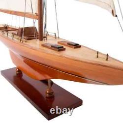 Columbia Sm Sailboat Model America Cup 1958 166 Scale Wooden Model Boat