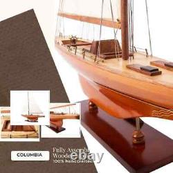 Columbia Sm Sailboat Model America Cup 1958 166 Scale Wooden Model Boat