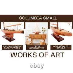 Columbia Sm Sailboat Model America Cup 1958 166 Scale Wooden Model Boat
