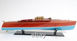 DIXIE II Speedboat Model Wooden Boat Replica