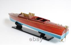 DIXIE II Speedboat Model Wooden Boat Replica