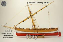 DIY Leudo Trade boat Scale 148 430mm 17 Wood model ship kit