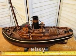 Danube VI Tugboat Model Of Famous Thames Tugs Wood Boat Ship vtg 152 Excellent